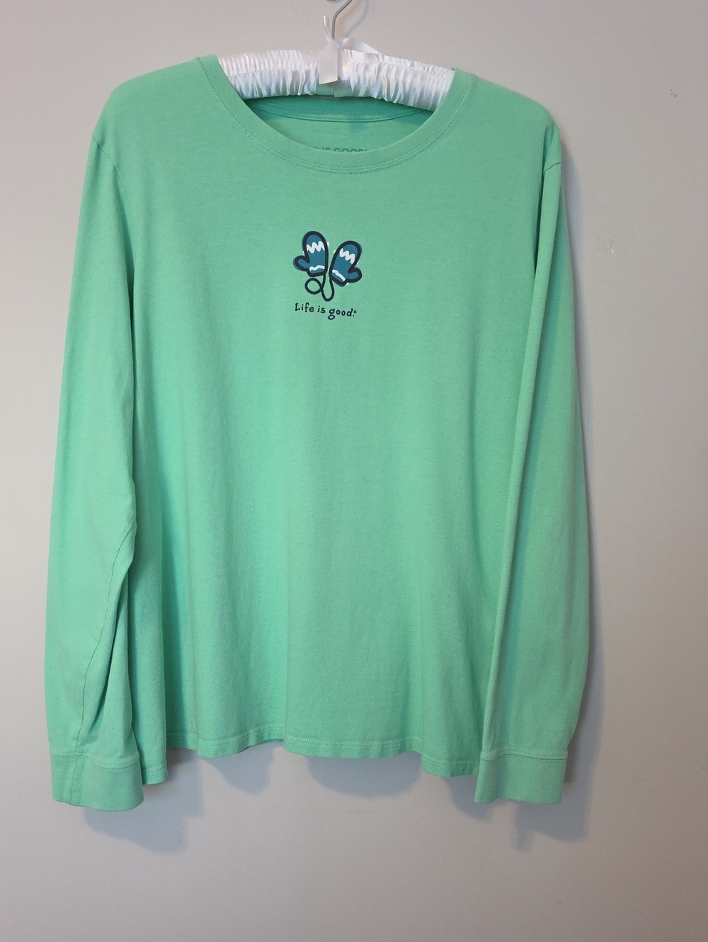 Life is Good Crusher Mitten Graphic Long Sleeve Tee